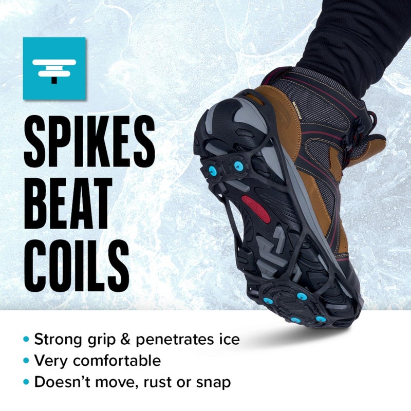 Due North Everyday G3 Ice Cleats for Shoes & Boots - Traction Spikes for Men & Women to Improve Grip on Snow & Ice - Image 3